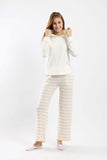 Carina Pyjama Set with Striped Pants