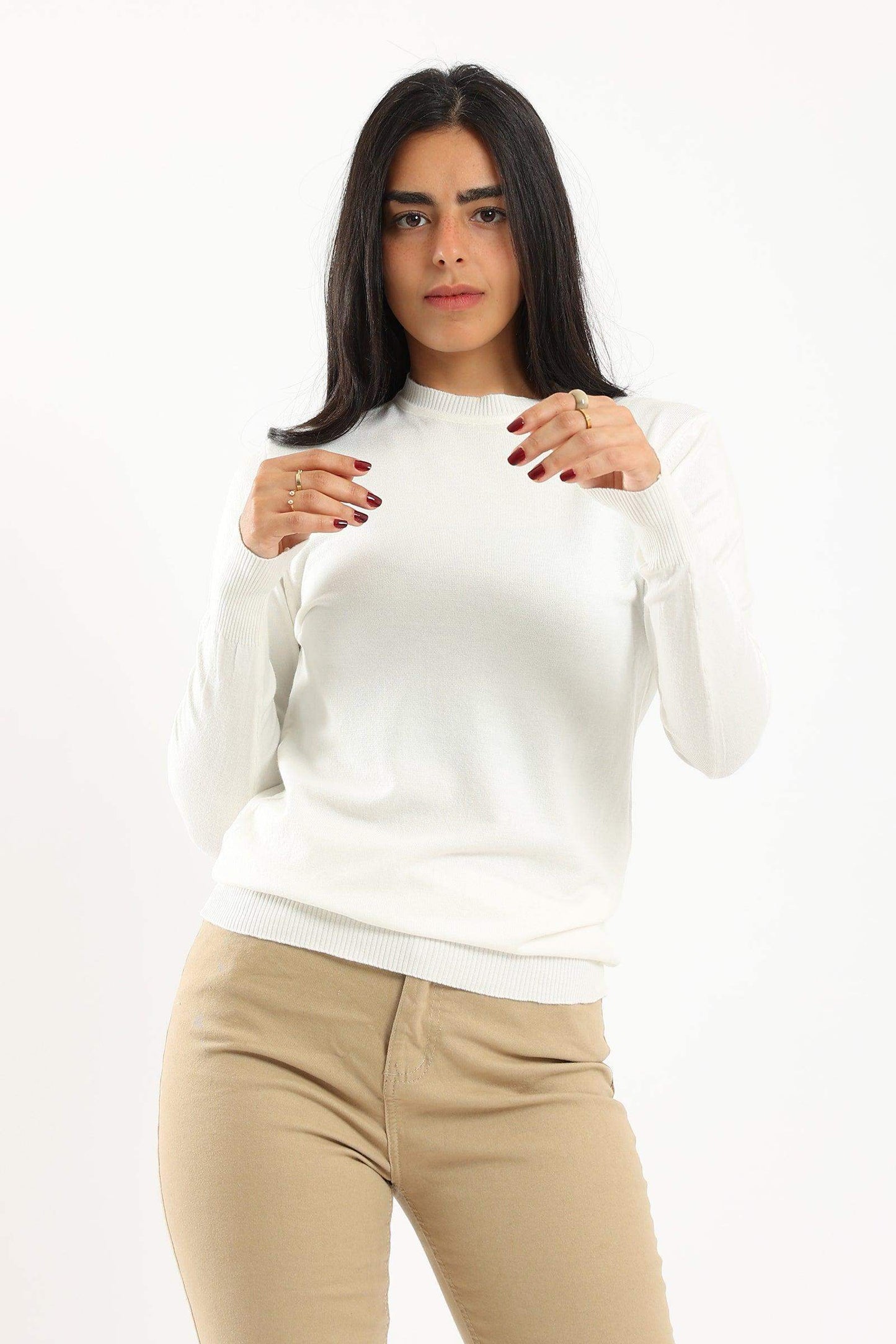 Carina Ribbed Crew Neck Pullover