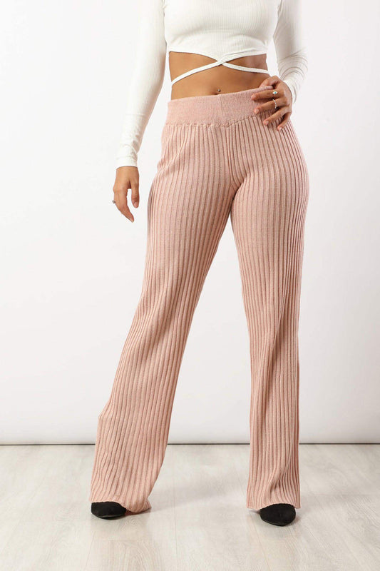 Ribbed Flare Pants