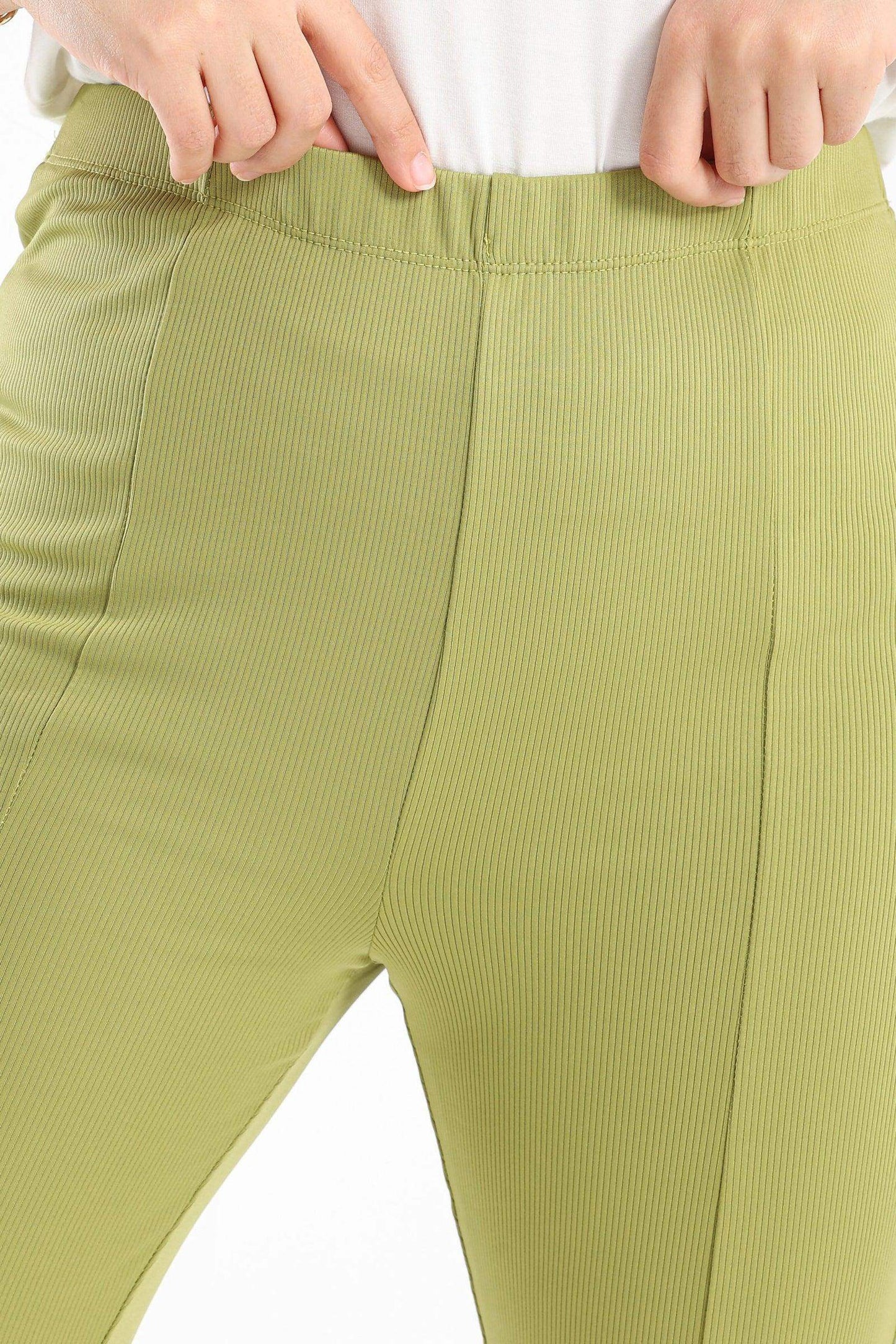 Ribbed Flared Pants With Front Slit - Carina - ??√É¬¢√¢‚Äö¬¨√¢‚Äû¬¢????????√É∆í√Ç¬±??√É¬Ø√Ç¬ø√Ç¬Ω√É∆í√Ç¬ø??√É‚Ä†√¢‚Ç¨‚Ñ¢?√É∆í√Ç¬ø????