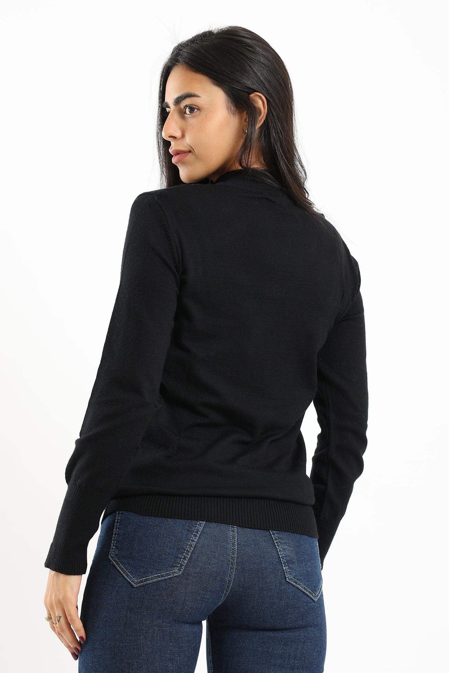 Carina Ribbed Hem Plain Pullover