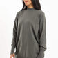 Carina Ribbed Hem Plain Pullover