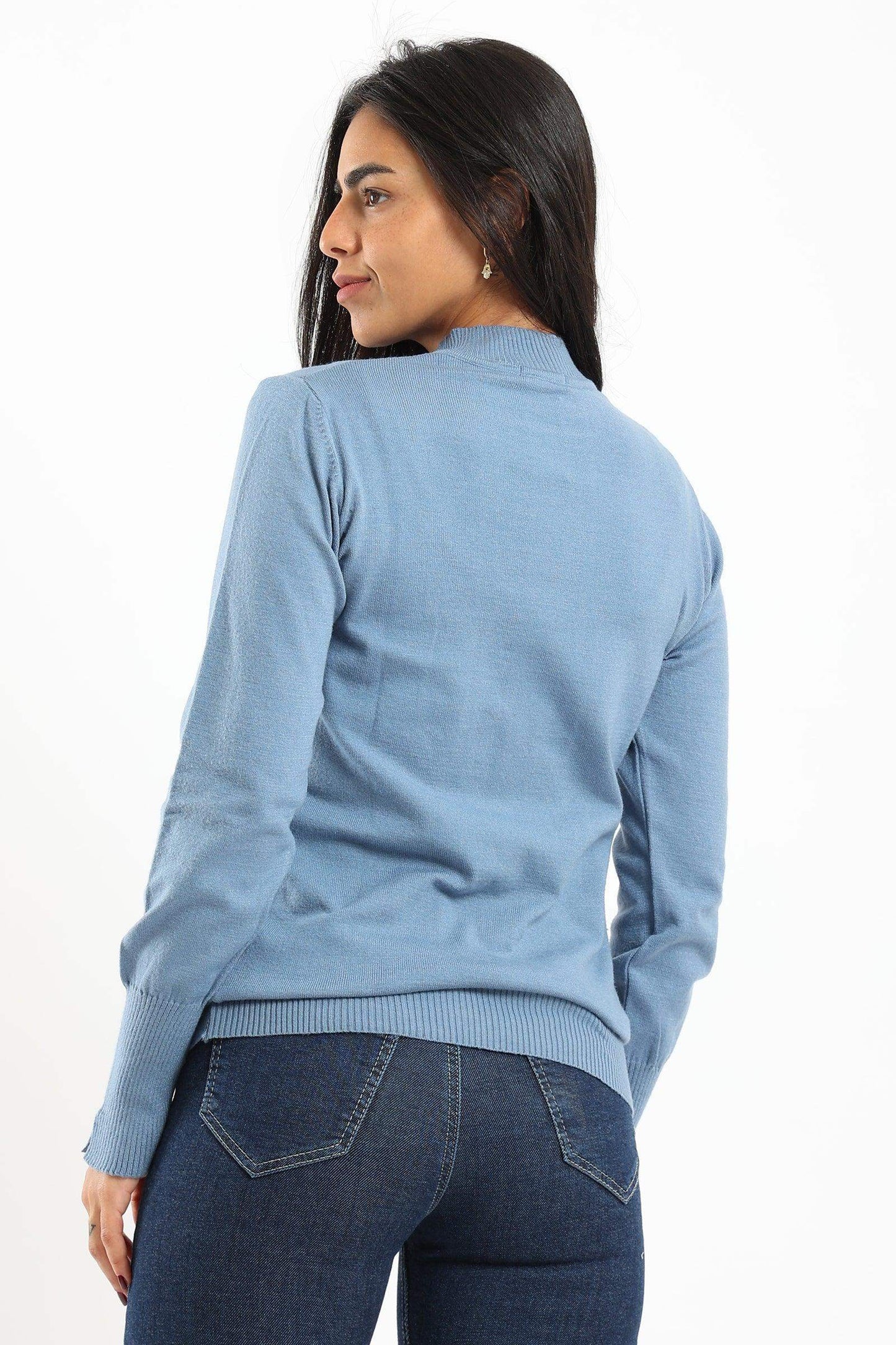 Carina Ribbed Hem Plain Pullover