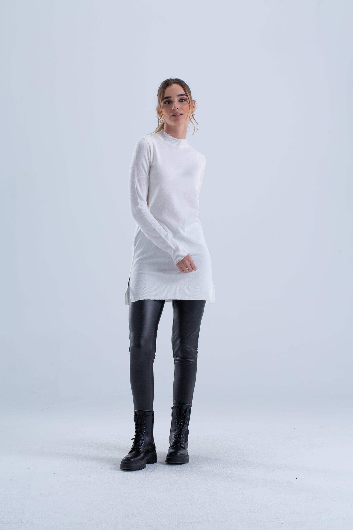 Carina Ribbed Mock Neck Pullover