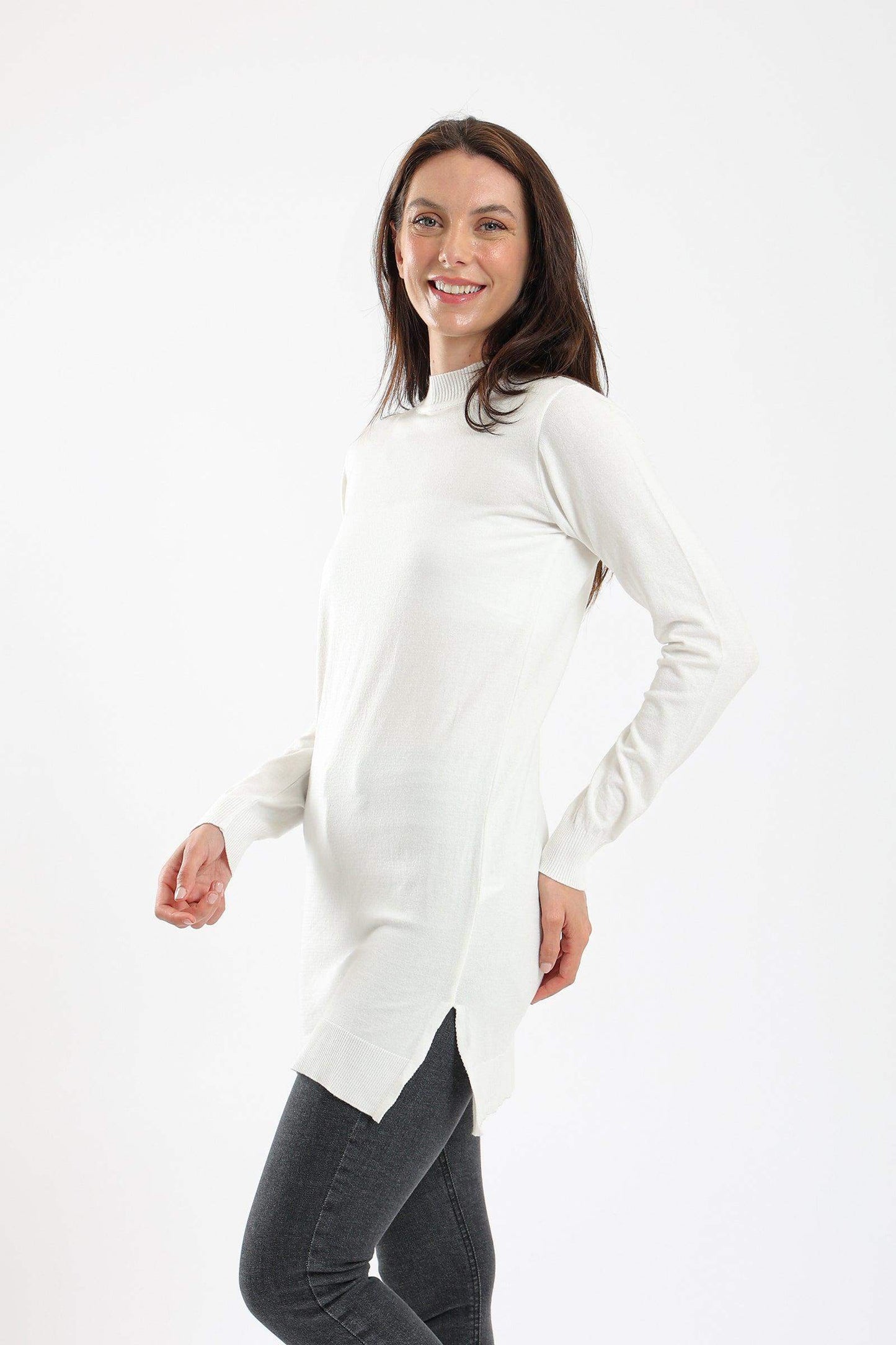 Carina Ribbed Mock Neck Pullover