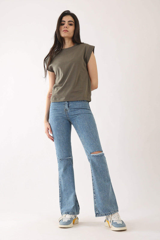 Ribbed Shoulder Detail Top - Carina - ??Ã¢â‚¬â„¢????????ÃƒÂ±??Ã¯Â¿Â½ÃƒÂ¿??Ã†â€™?ÃƒÂ¿????