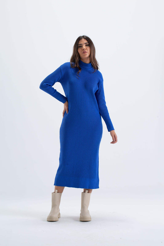 Carina Ribbed Wool Midi Dress