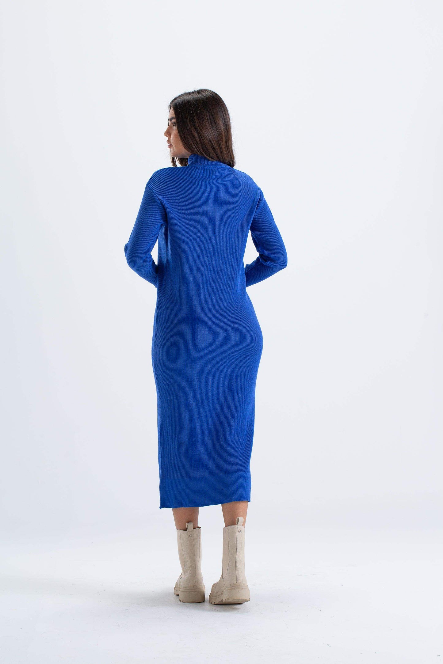 Carina Ribbed Wool Midi Dress