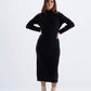 Carina Ribbed Wool Midi Dress