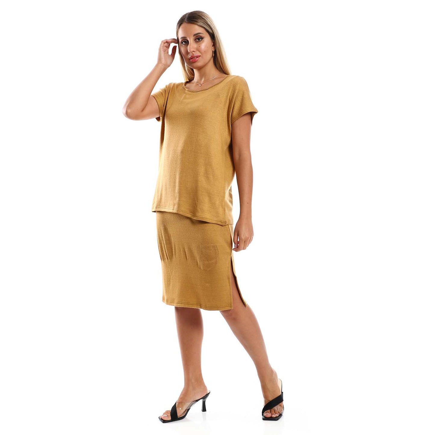 Comfy Plain Short Sleeve Summer Set