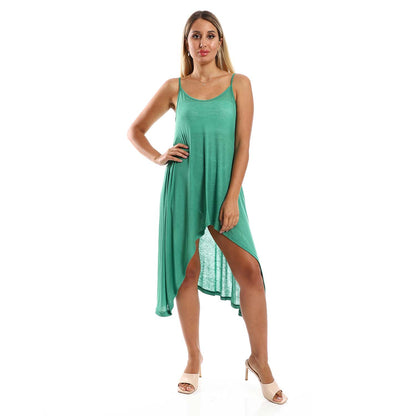 Straps Wide Round Neck Dress