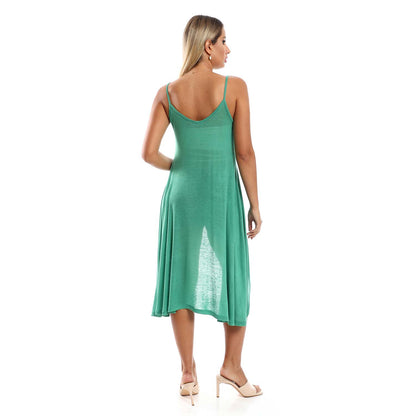 Straps Wide Round Neck Dress