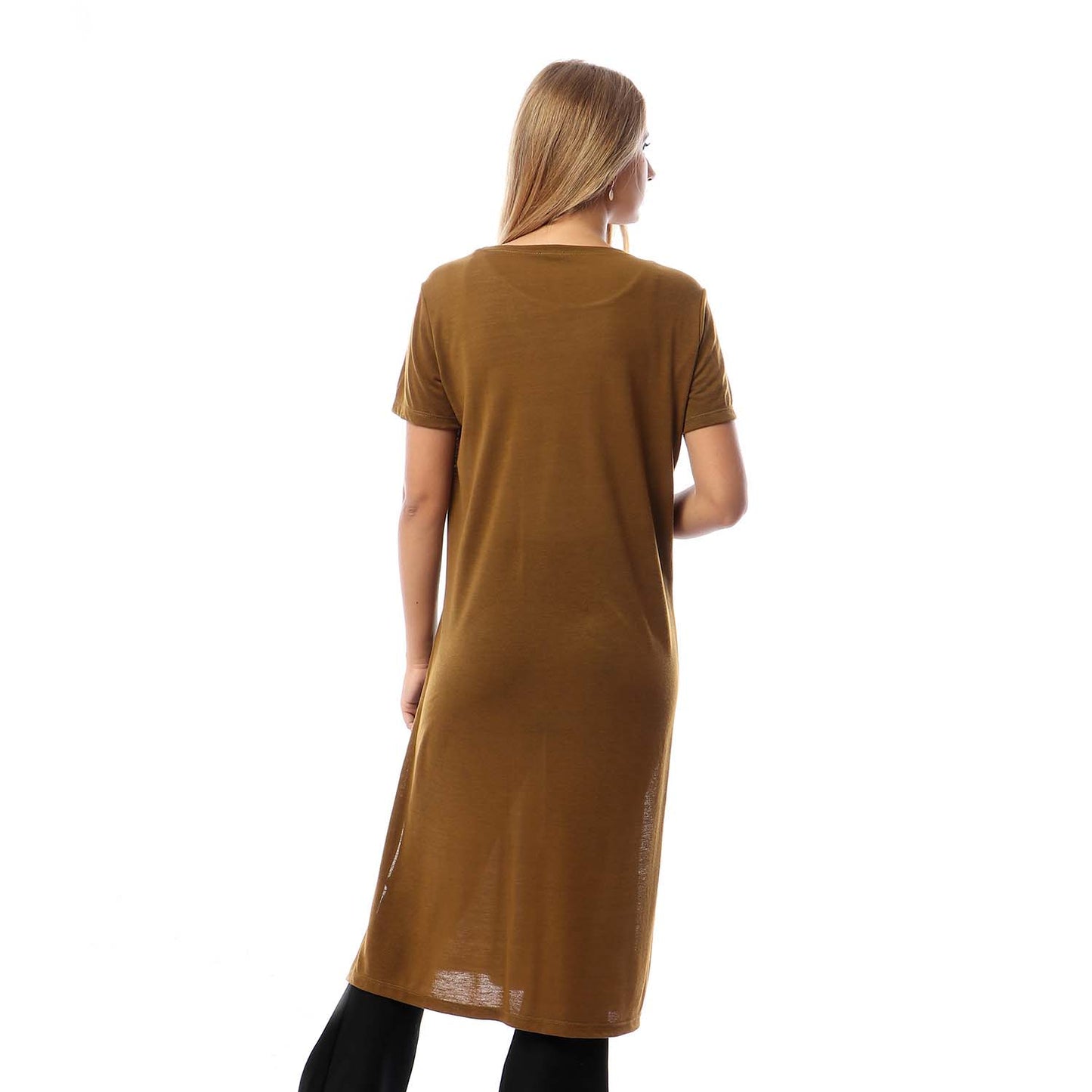 Side Slits Short Sleeves Basic Top