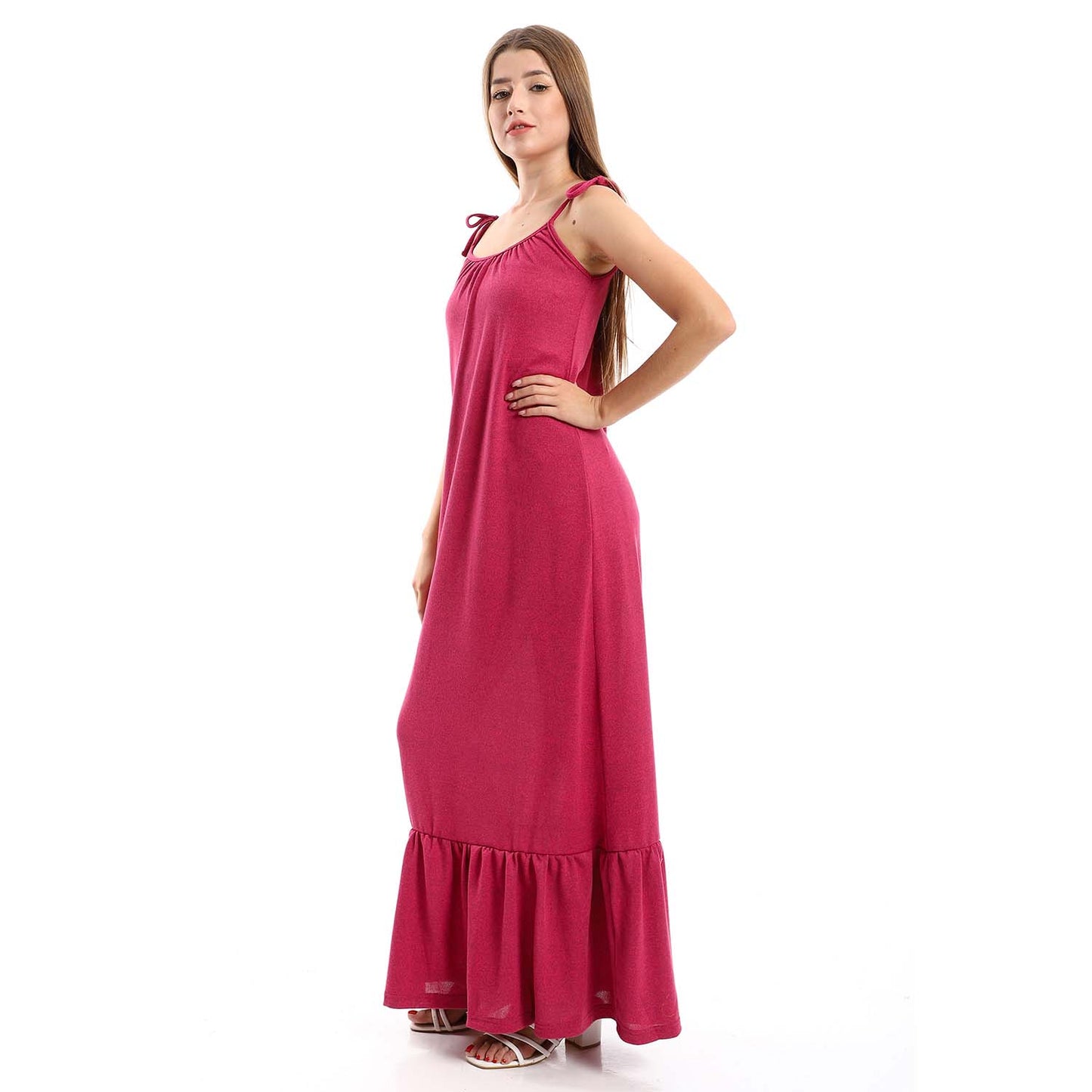 Spaghetti Sleeves Long Dress