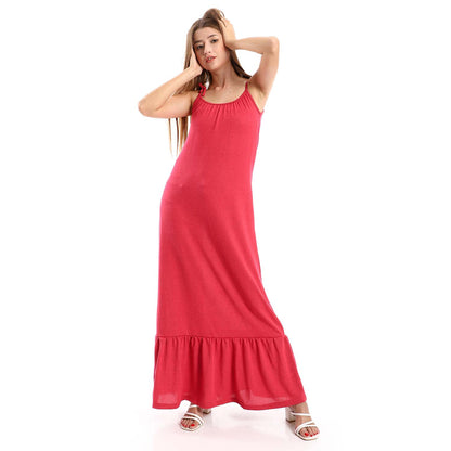 Spaghetti Sleeves Long Dress