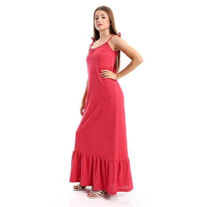 Spaghetti Sleeves Long Dress