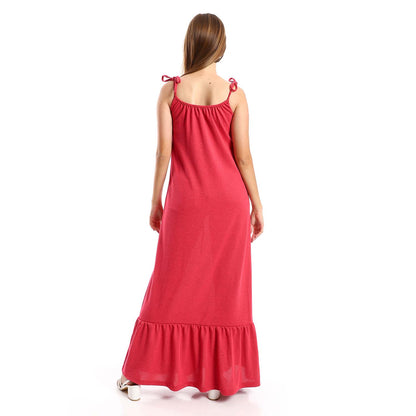 Spaghetti Sleeves Long Dress