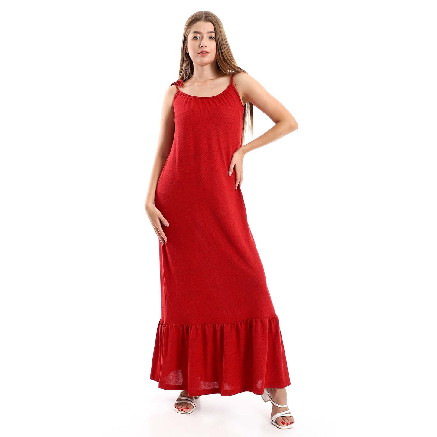 Spaghetti Sleeves Long Dress