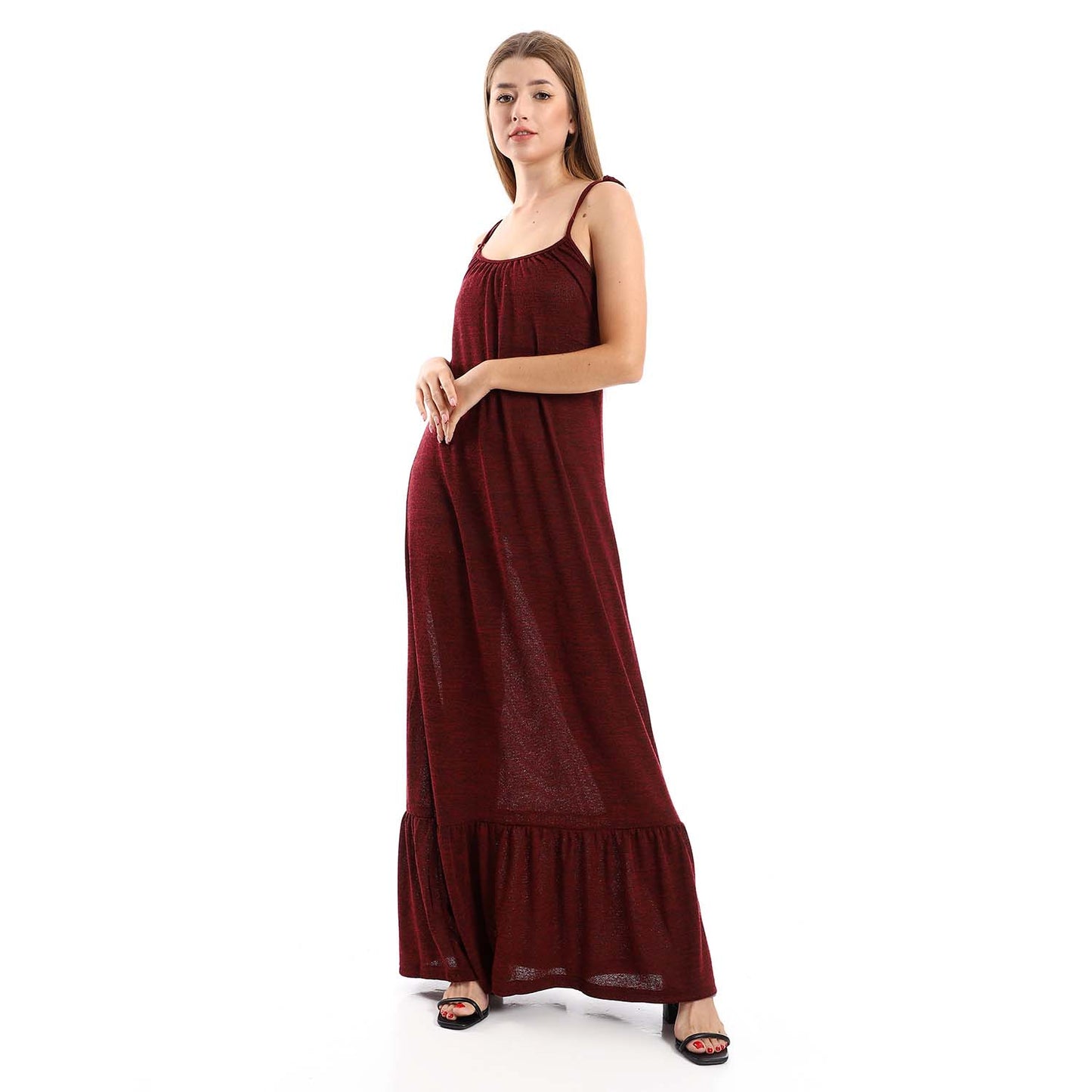 Knitted Ruffle Hem Dress