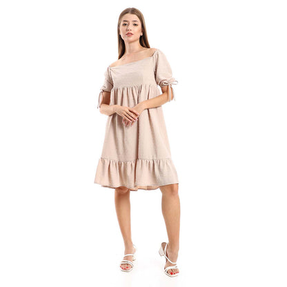 Self Stitched Square Neck Midi Dress