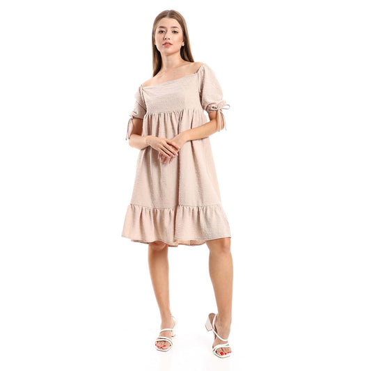 Self Stitched Square Neck Midi Dress