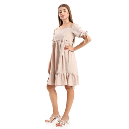 Self Stitched Square Neck Midi Dress