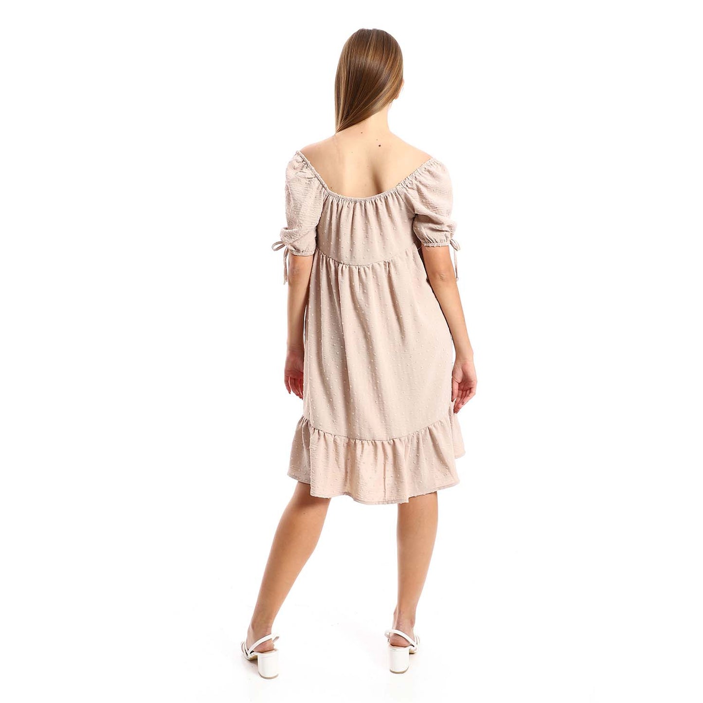 Self Stitched Square Neck Midi Dress