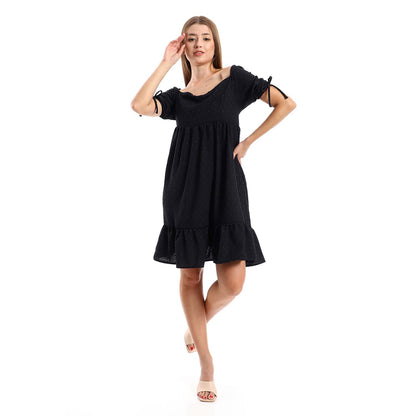 Self Stitched Square Neck Midi Dress