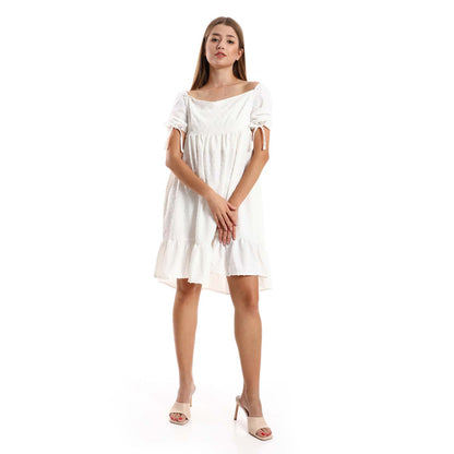 Self Stitched Square Neck Midi Dress