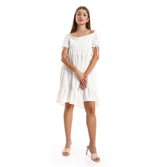 Self Stitched Square Neck Midi Dress