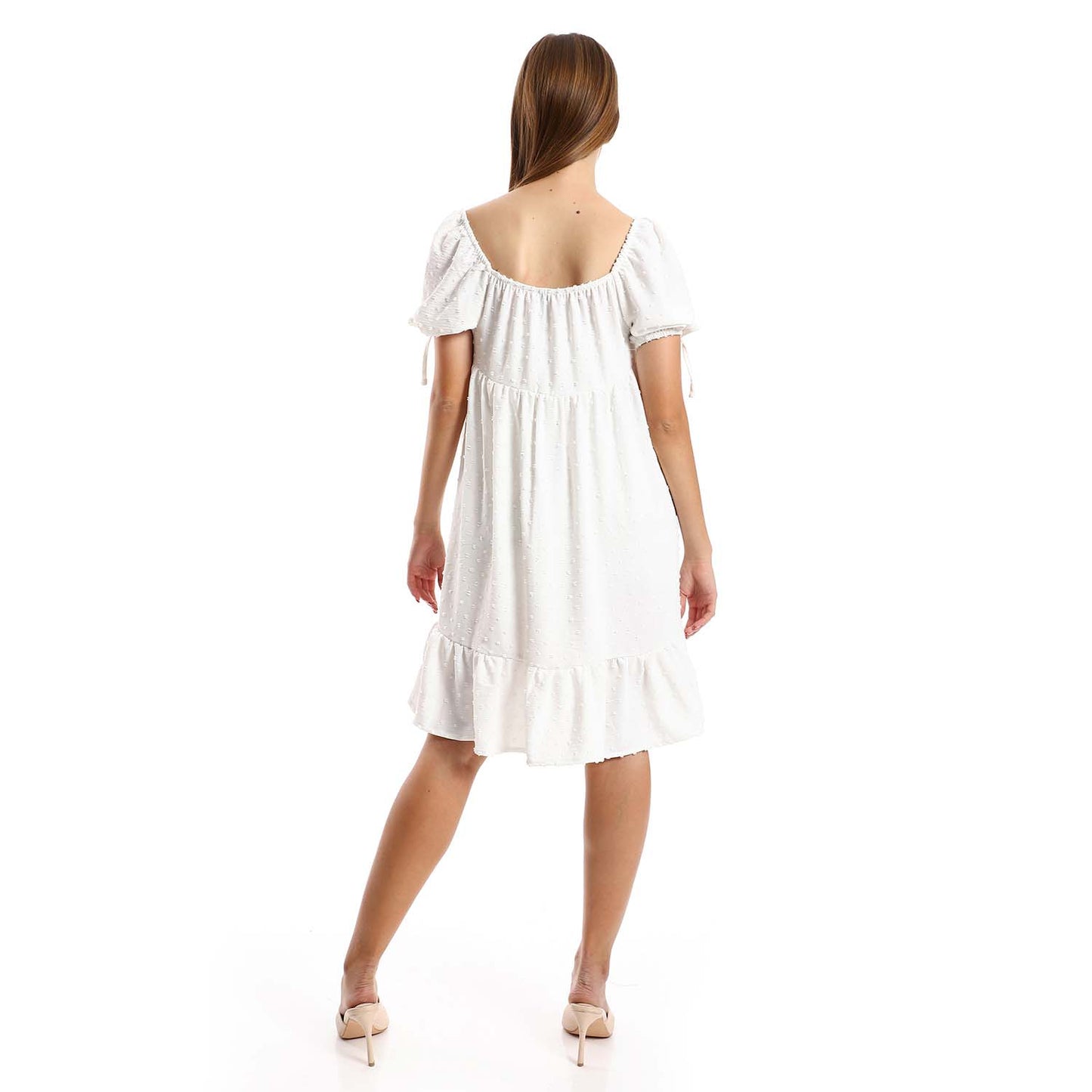 Self Stitched Square Neck Midi Dress