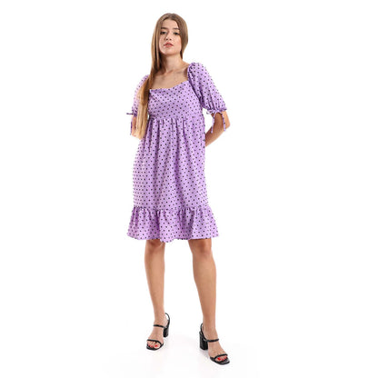 Self Stitched Square Neck Midi Dress