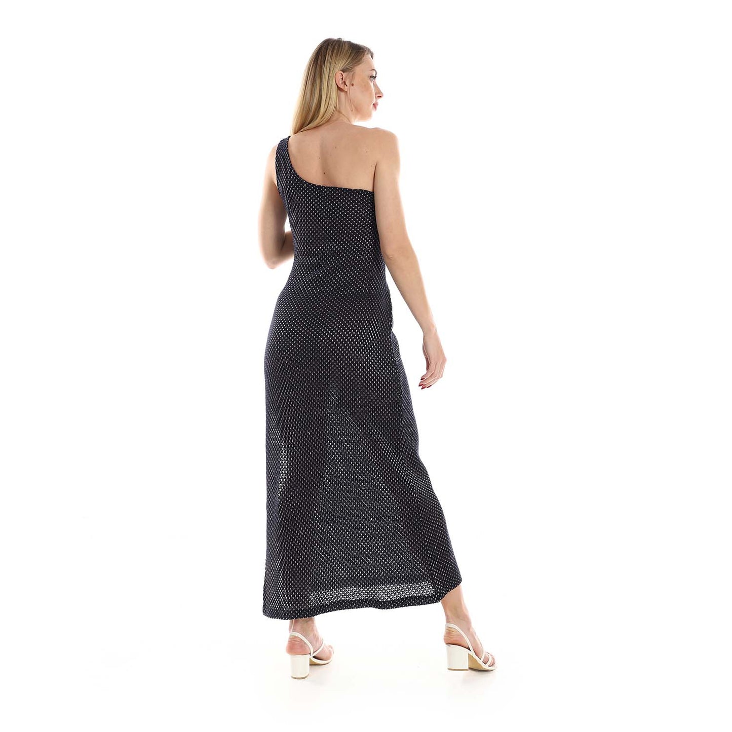One Shoulder knitted Pattern Dress