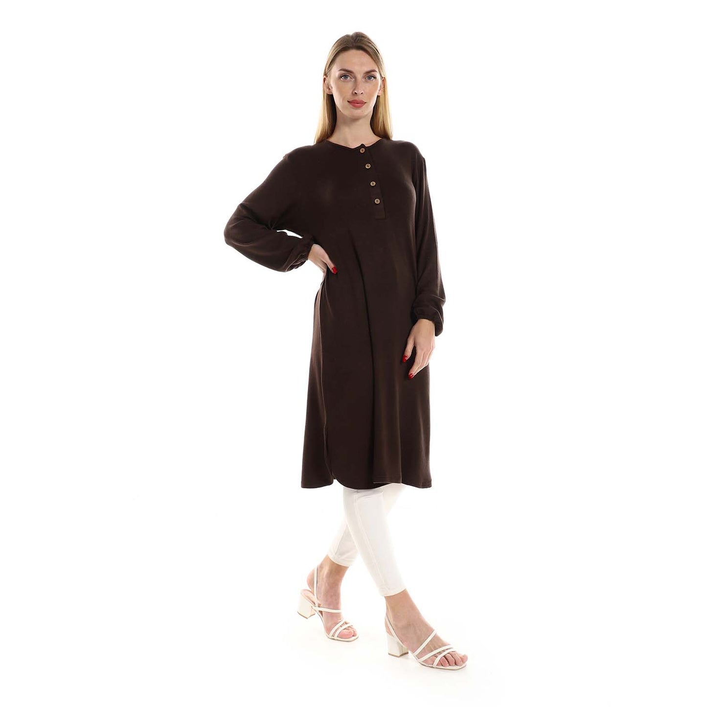 Regular Fit Tunic with Elastic Cuffs