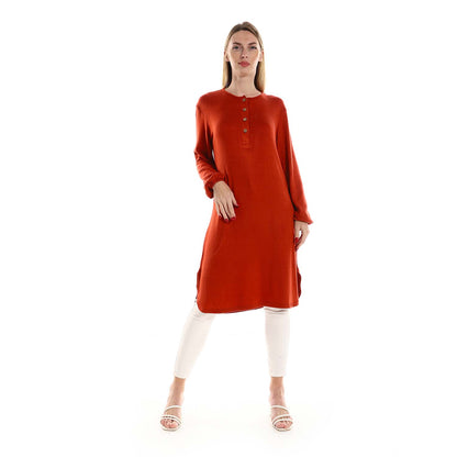 Regular Fit Tunic with Elastic Cuffs