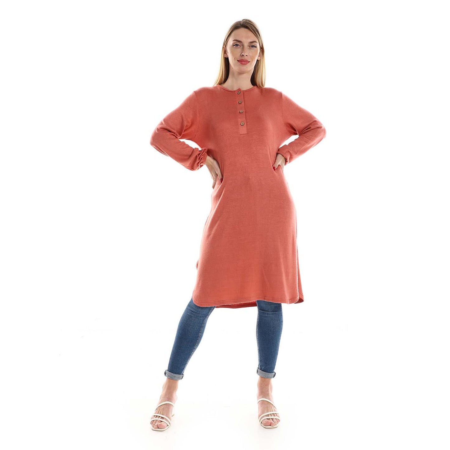Regular Fit Tunic with Elastic Cuffs