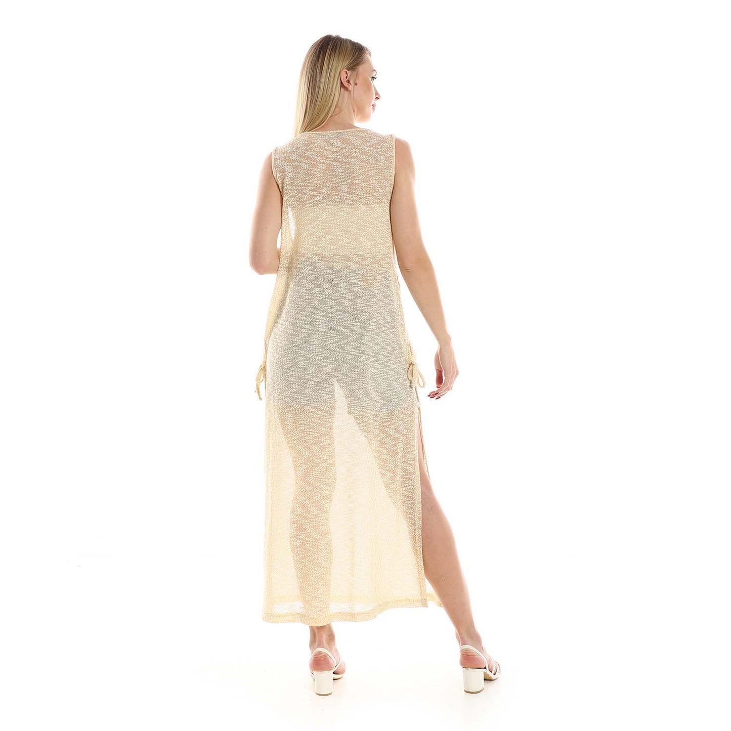 Knitted Cap Sleeves Cover-up