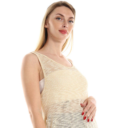 Knitted Cap Sleeves Cover-up