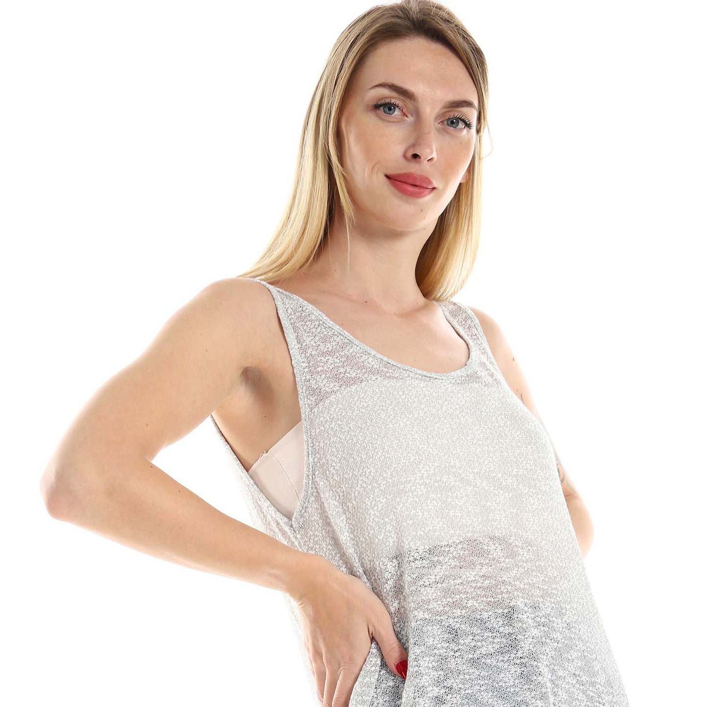 Knitted Cap Sleeves Cover-up