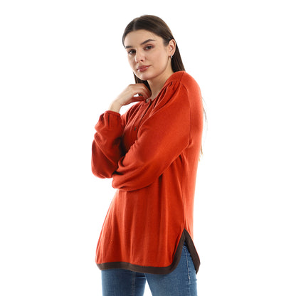 Upper Buttoned Long Sleeve Blouse
