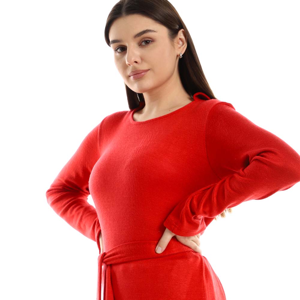 Set of Side Slits Skirt with Round Top