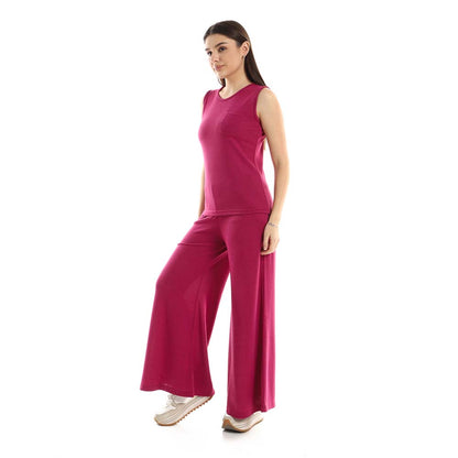 Set of Tank Top with Flare Pants