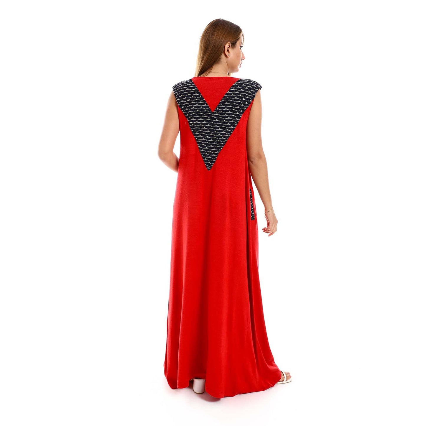 Yoke Chest Glittery Stitching Dress