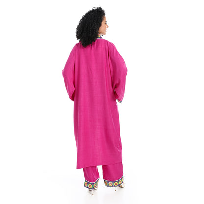 Embroidery kimono suit
