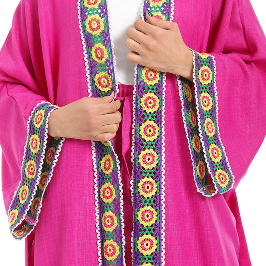 Embroidery kimono suit
