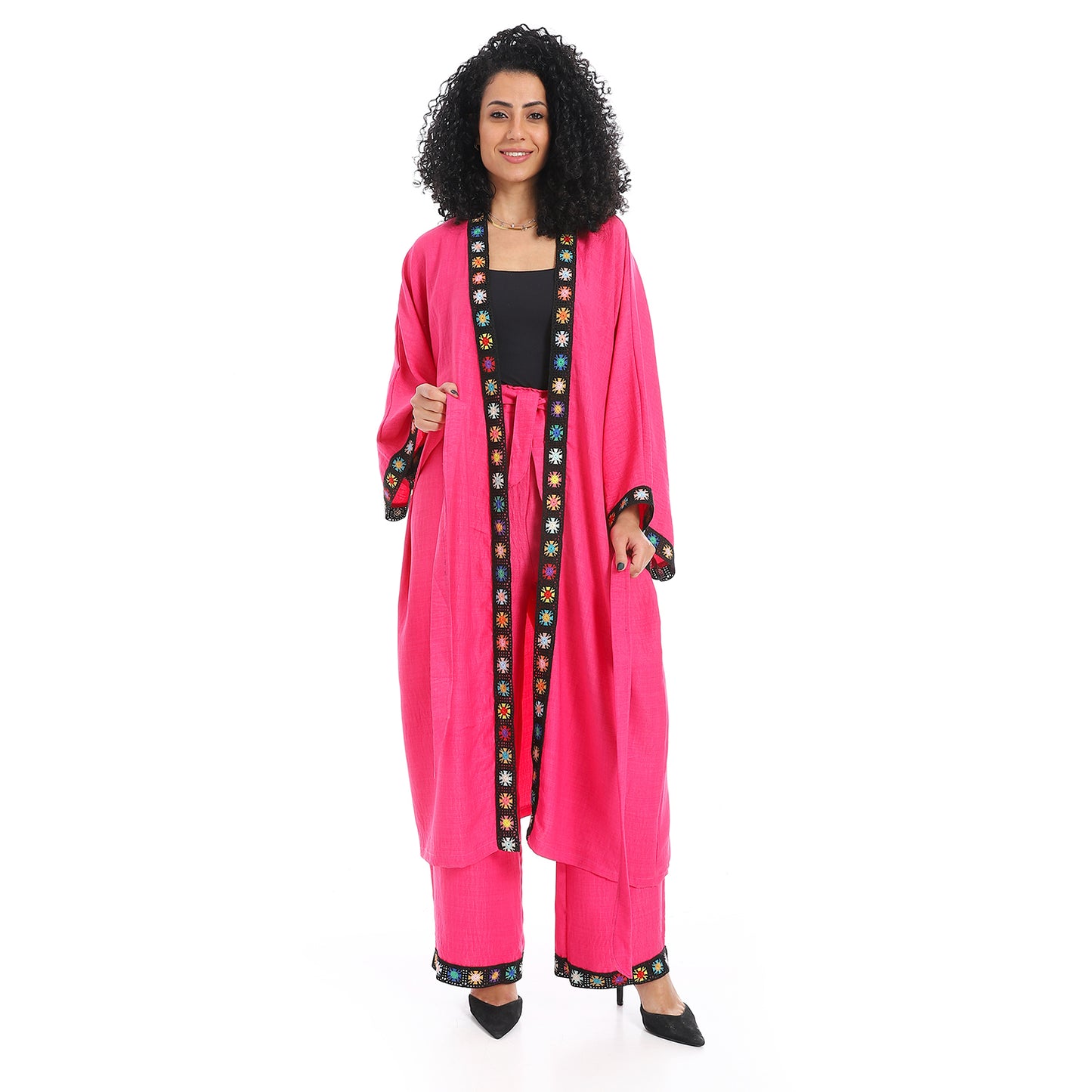 Embroidery kimono suit