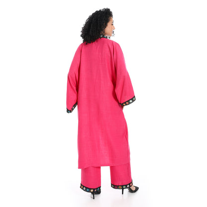 Embroidery kimono suit