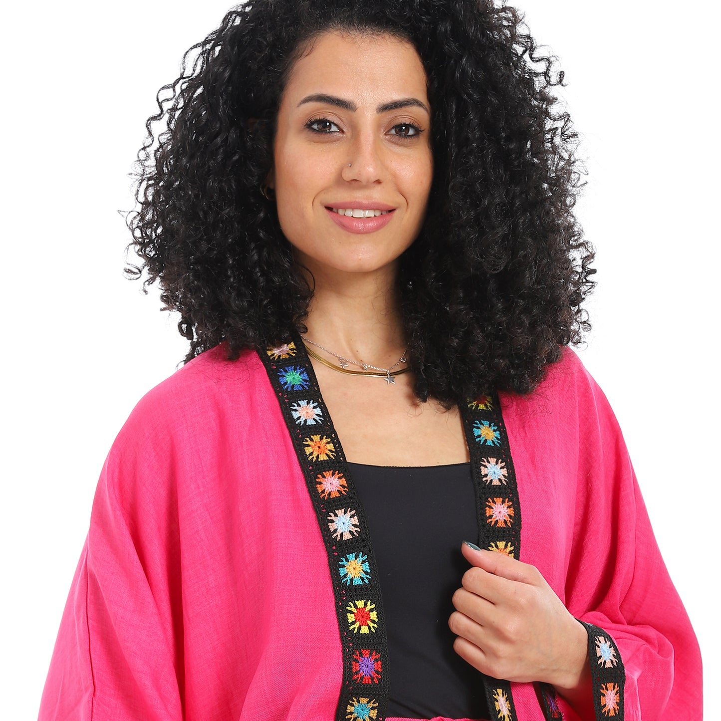Embroidery kimono suit