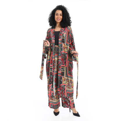 Floral kimono suit