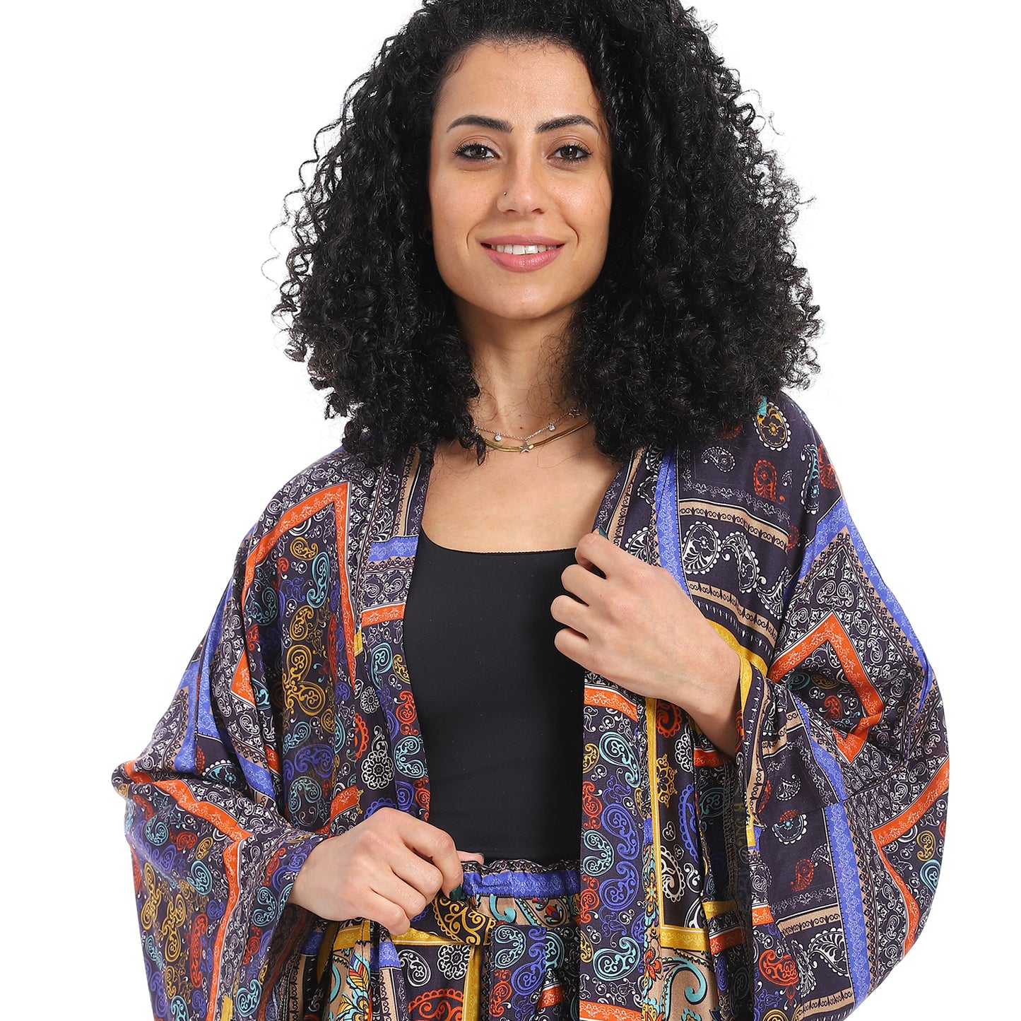 Floral kimono suit